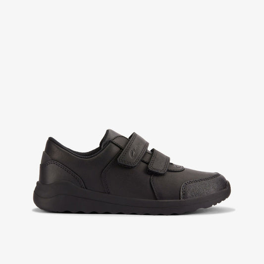 Clarks Daze Step 2 Kid Black Leather
