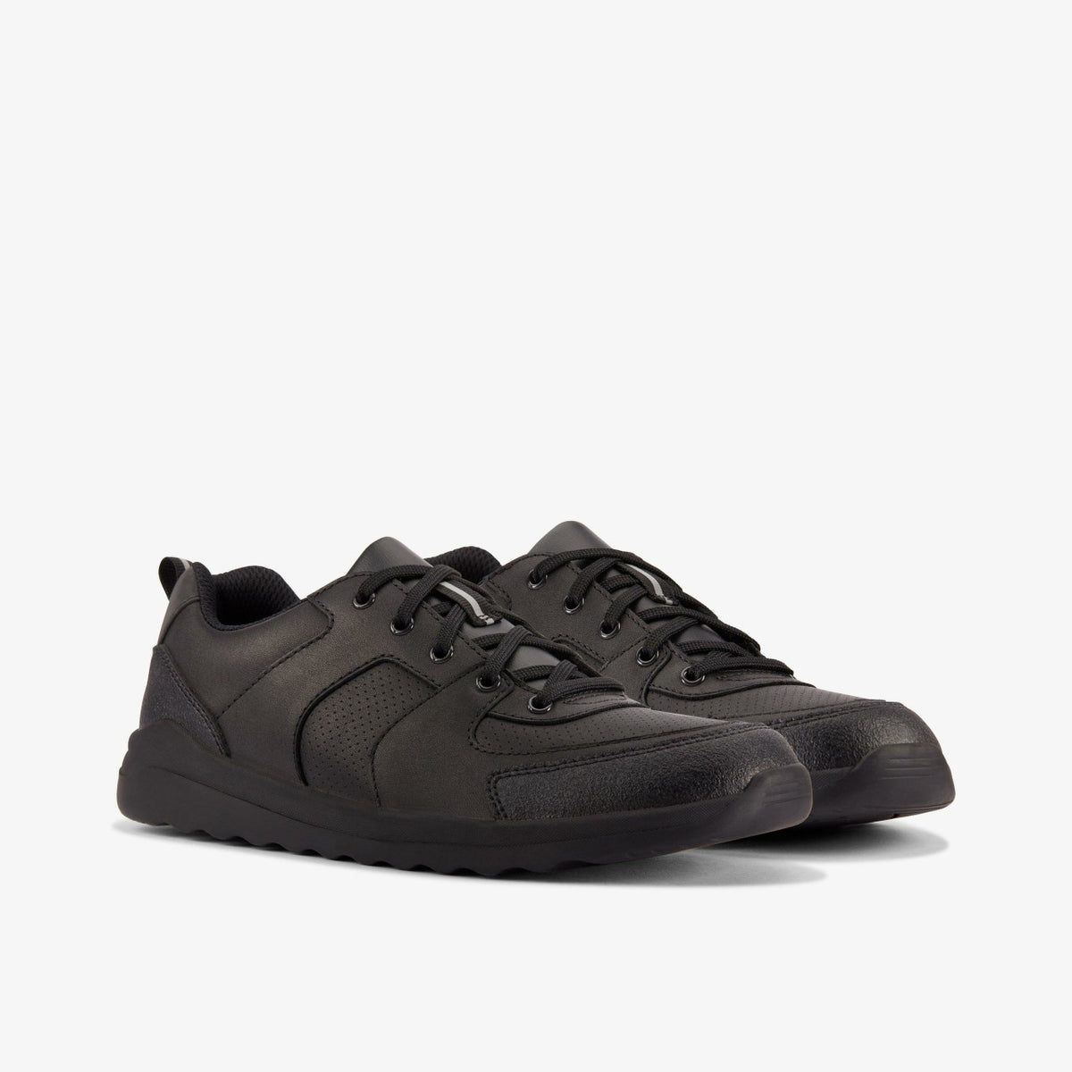 Clarks Daze Loop 2 Youth Black Leather