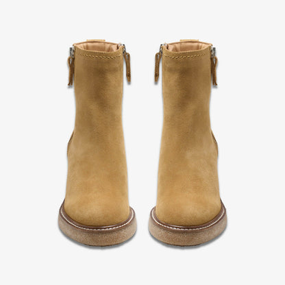 Clarks Cassiano Zip Ankle Boot Light Tan Suede