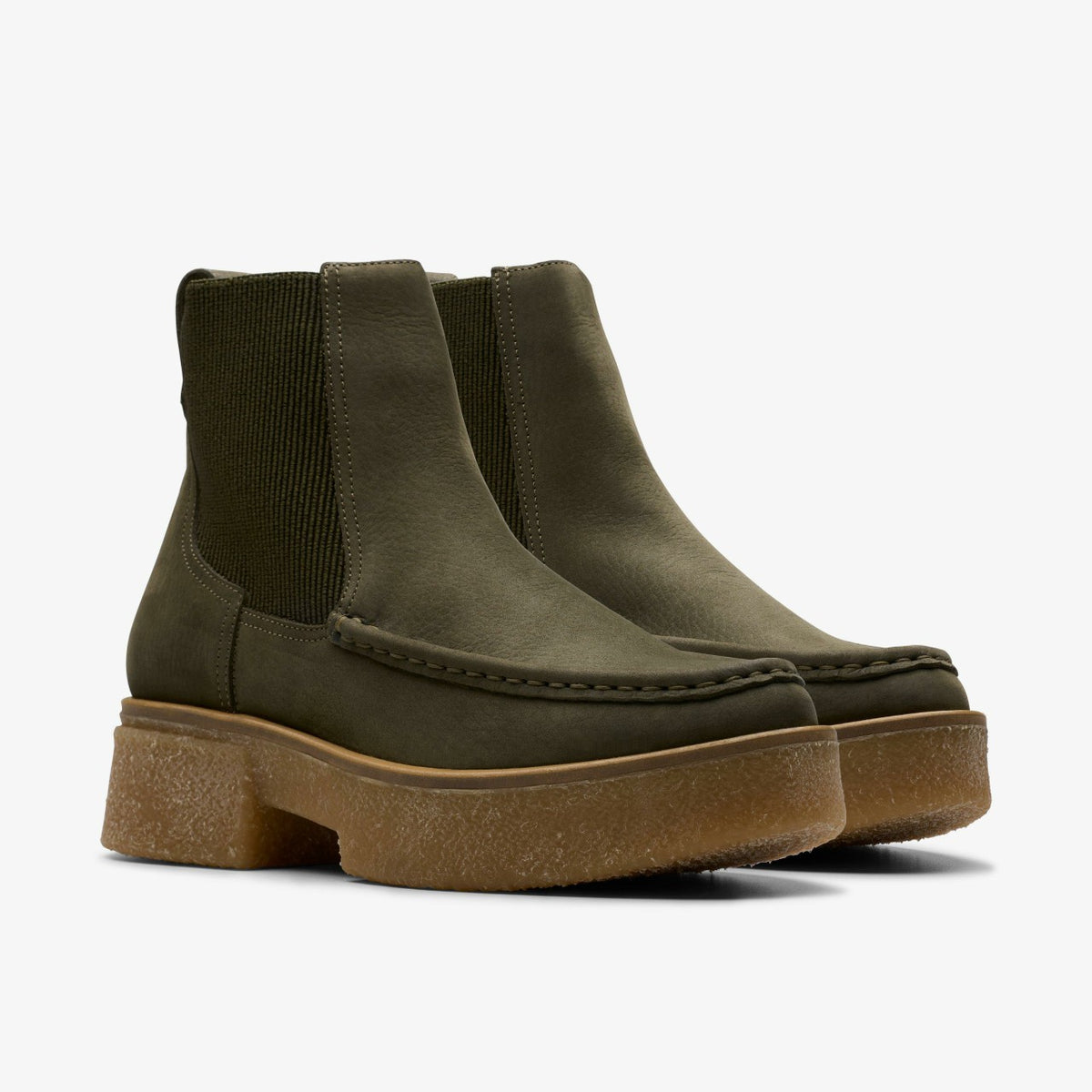 Clarks Linoso Top Ankle Boot Dark Green Nubuck
