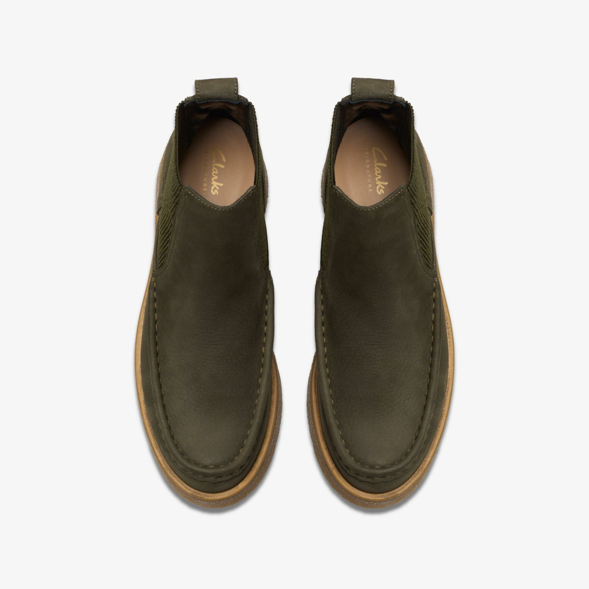 Clarks Linoso Top Ankle Boot Dark Green Nubuck
