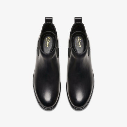 Clarks Havisham Top Ankle Boot Black Leather