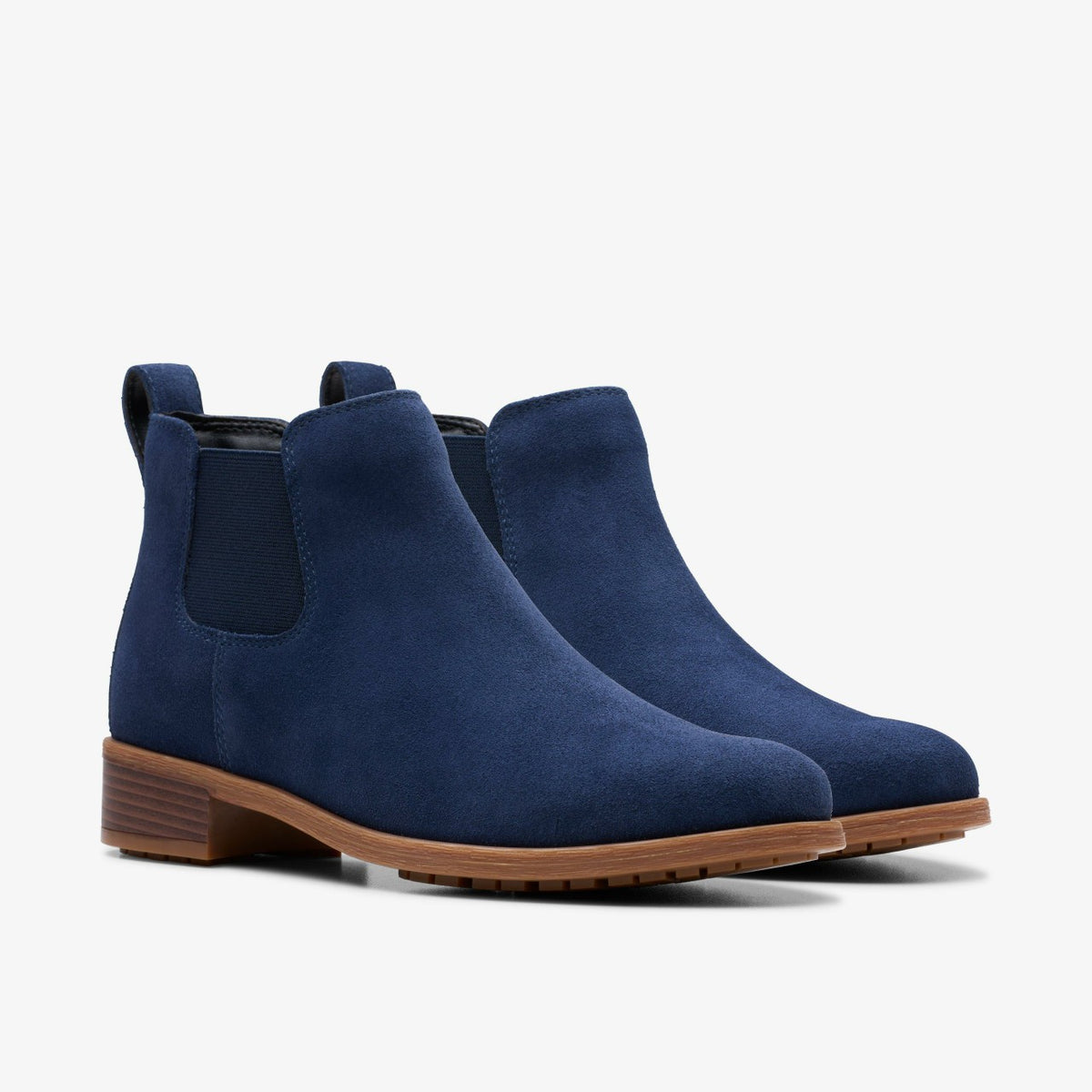Clarks Havisham Top Ankle Boot Navy Suede