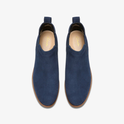 Clarks Havisham Top Ankle Boot Navy Suede