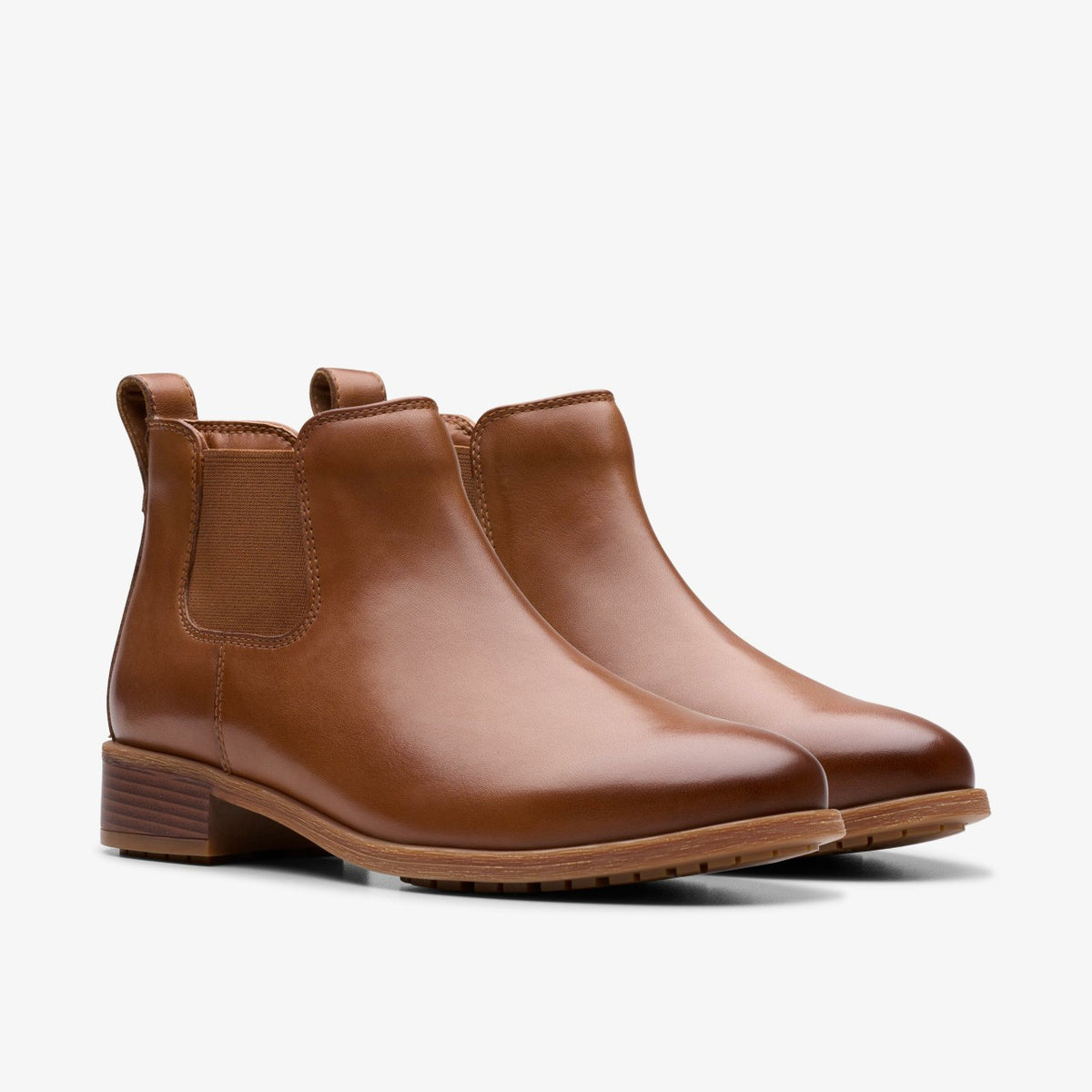 Clarks Havisham Top Ankle Boot Tan Leather