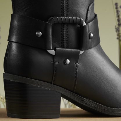 Clarks Morzine Rise Black Leather