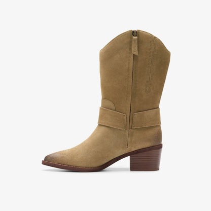 Clarks Morzine Rise Dark Sand Suede