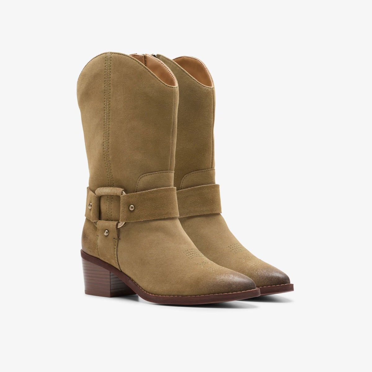 Clarks Morzine Rise Dark Sand Suede