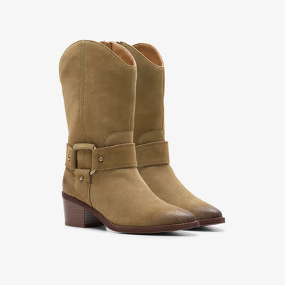 Clarks Morzine Rise Dark Sand Suede