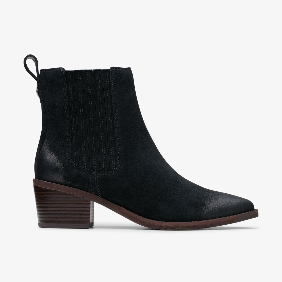 Clarks Morzine Top Ankle Boot Black Suede