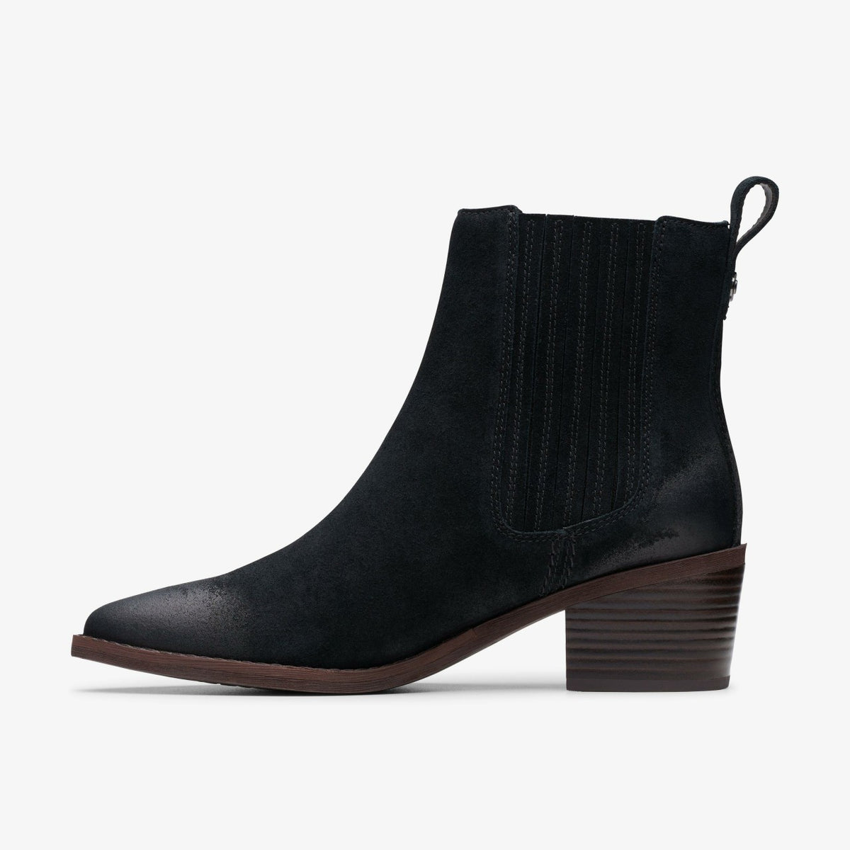 Clarks Morzine Top Ankle Boot Black Suede