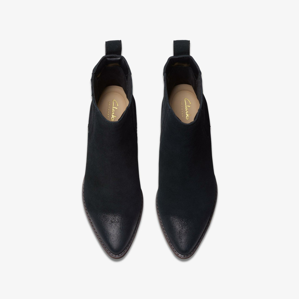 Clarks Morzine Top Ankle Boot Black Suede
