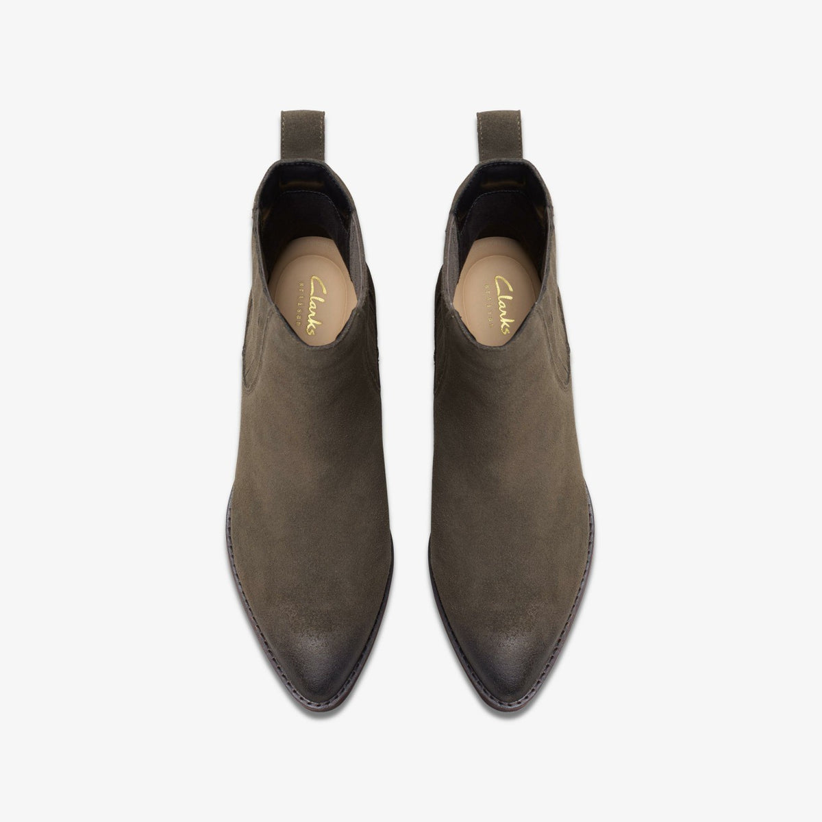 Clarks Morzine Top Ankle Boot Mole Grey Suede