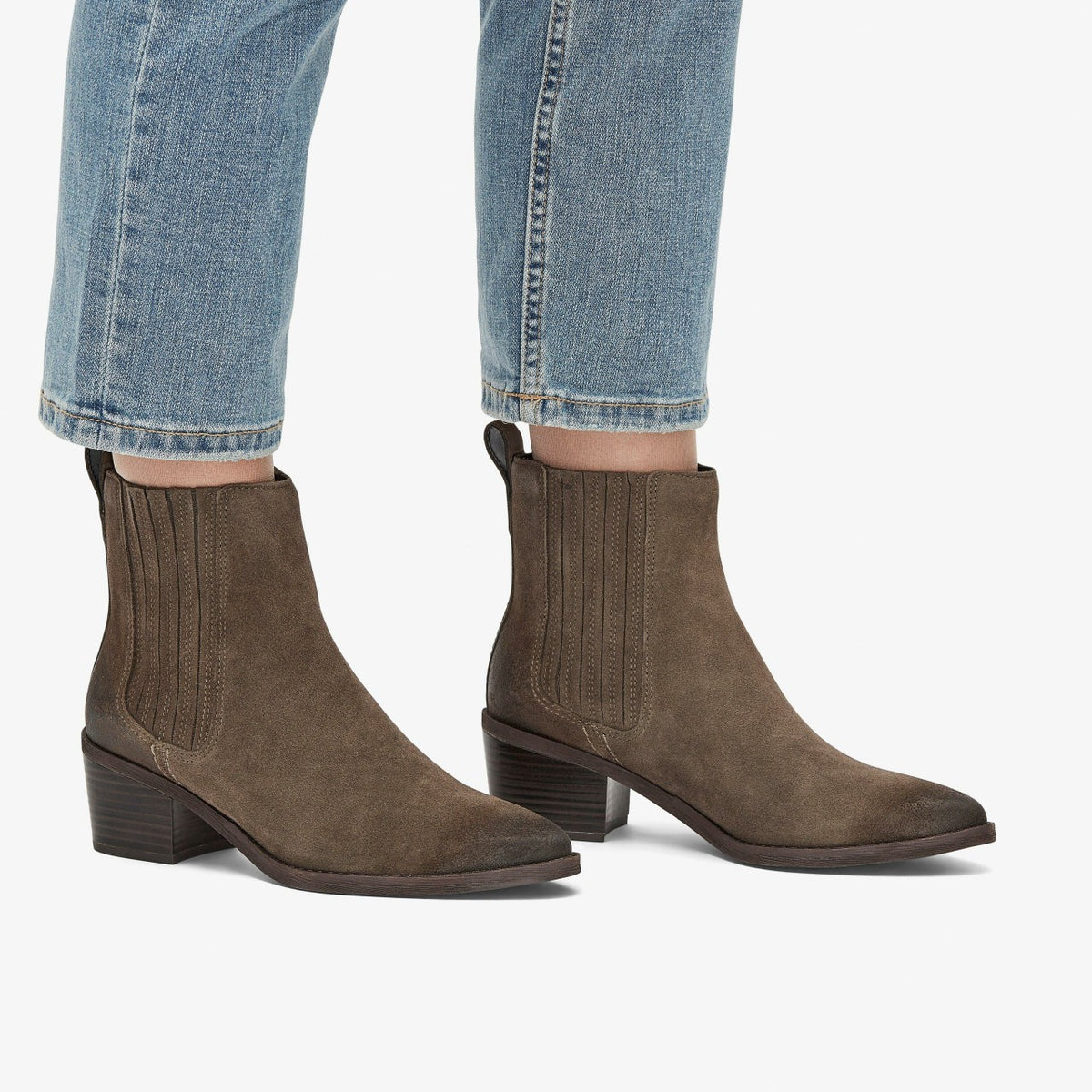 Clarks Morzine Top Ankle Boot Mole Grey Suede