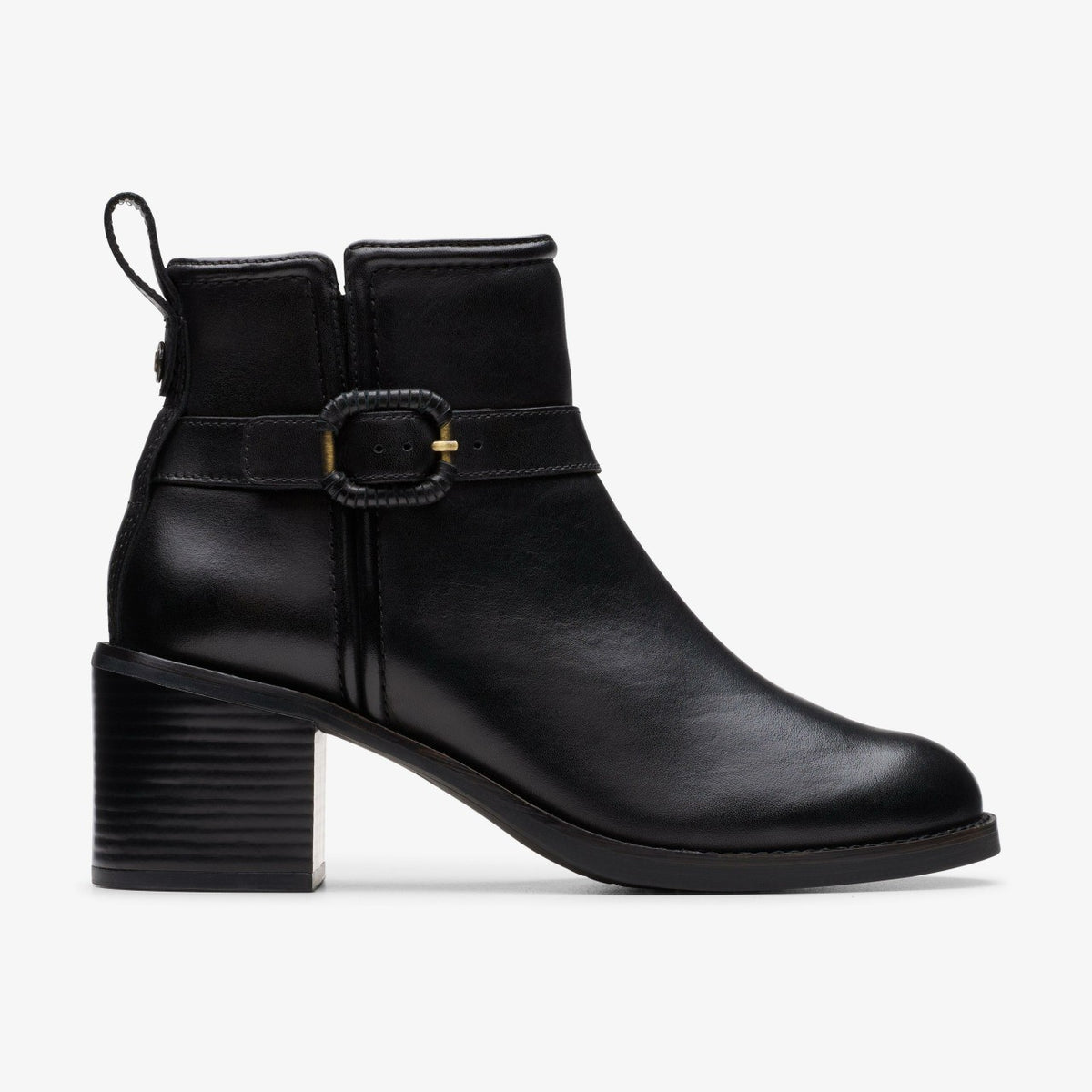 Clarks Chamberly Trim Black Leather