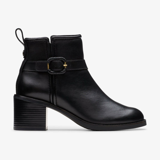 Clarks Chamberly Trim Black Leather