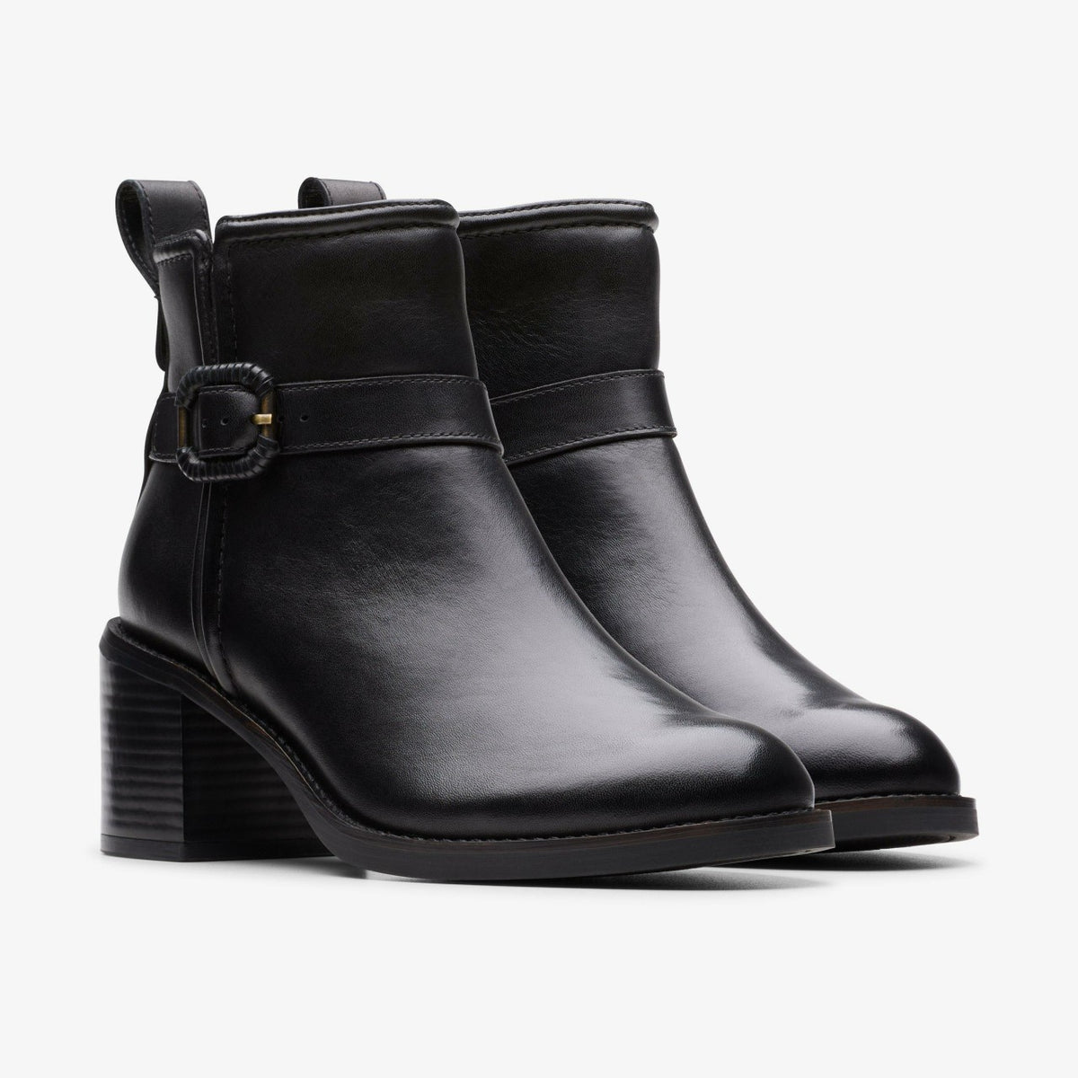 Clarks Chamberly Trim Black Leather