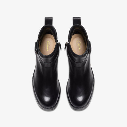Clarks Chamberly Trim Black Leather
