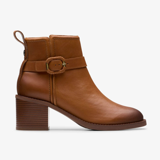 Clarks Chamberly Trim Mid Tan Leather
