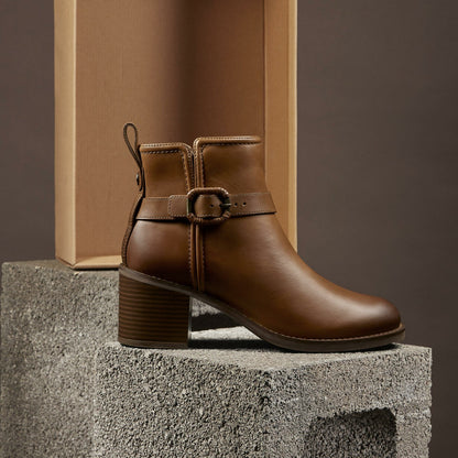 Clarks Chamberly Trim Mid Tan Leather