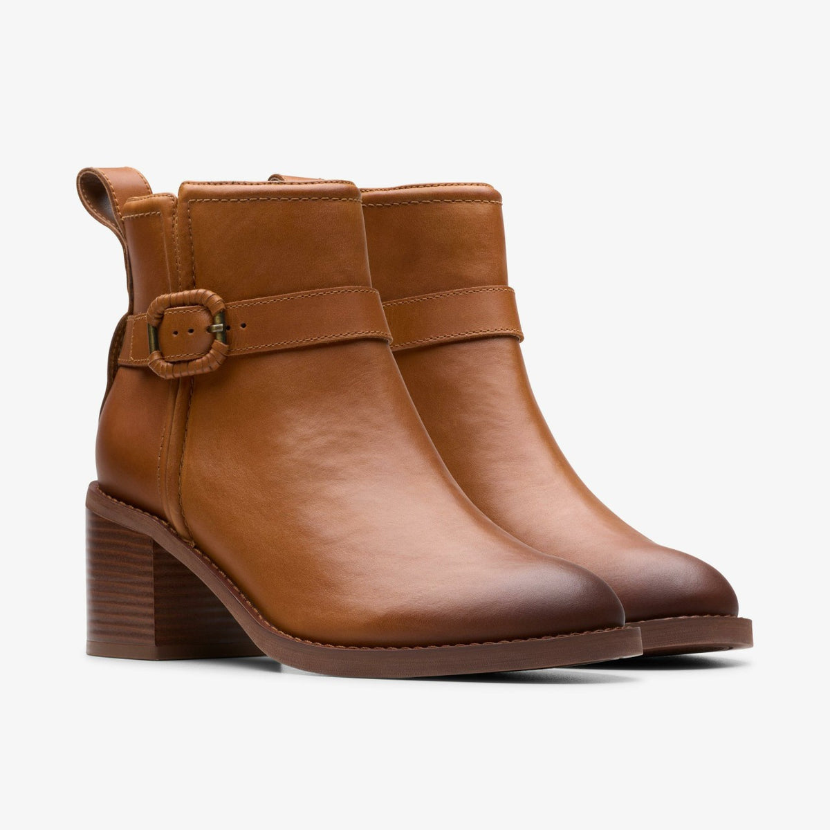Clarks Chamberly Trim Mid Tan Leather
