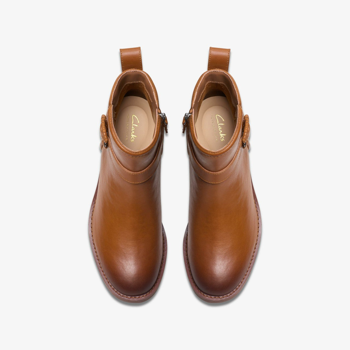 Clarks Chamberly Trim Mid Tan Leather