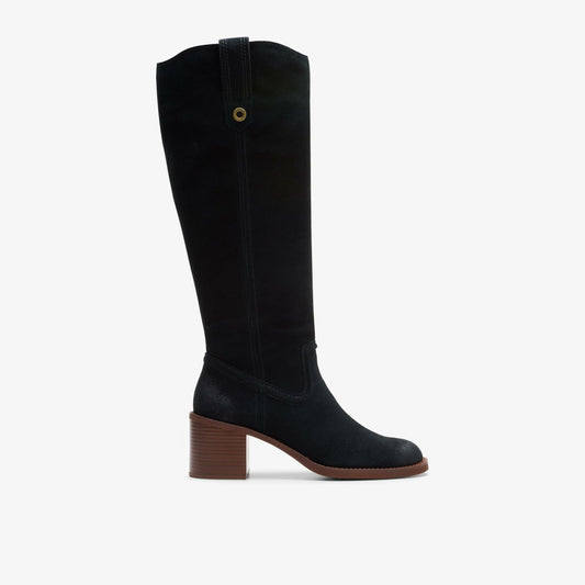 Clarks Chamberly Up Black Suede