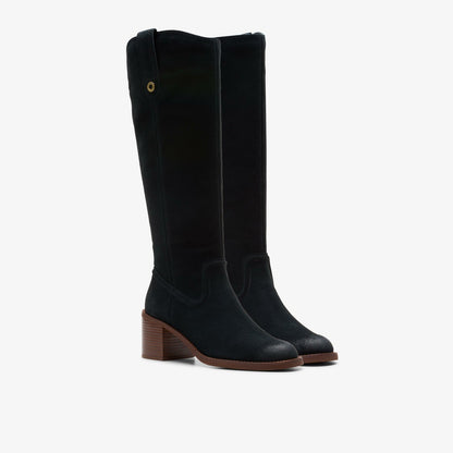 Clarks Chamberly Up Black Suede