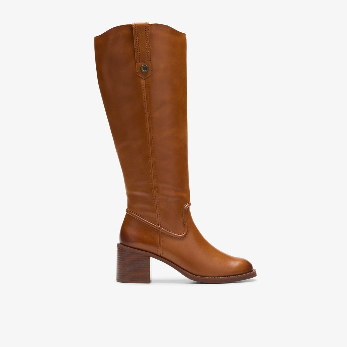 Clarks Chamberly Up Mid Tan Leather
