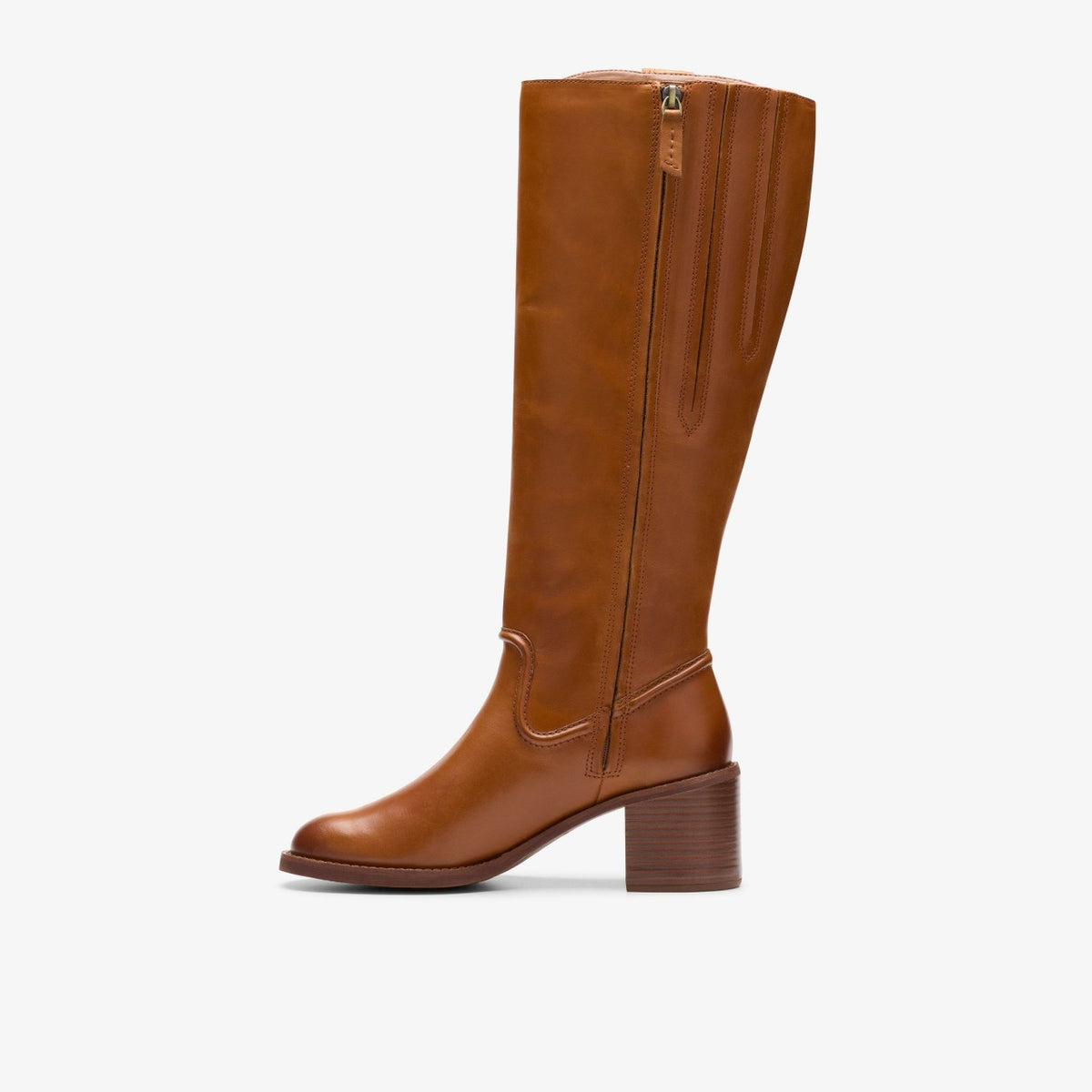 Clarks Chamberly Up Mid Tan Leather