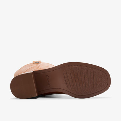 Clarks Chamberly Up Mid Tan Leather