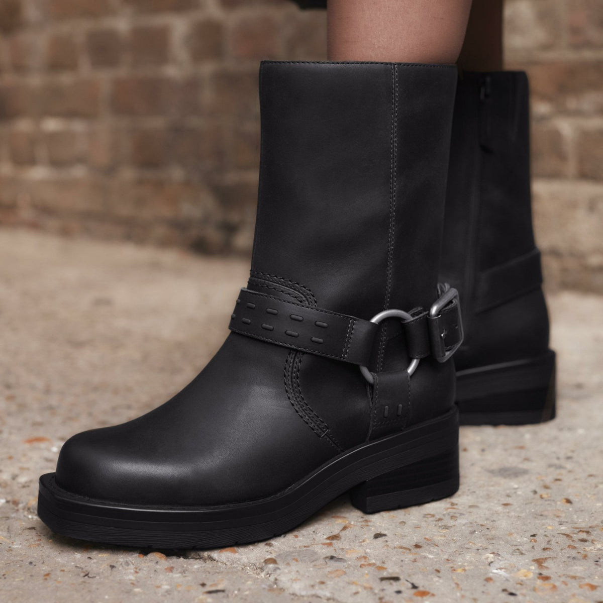Clarks Rebelle Up Black Leather