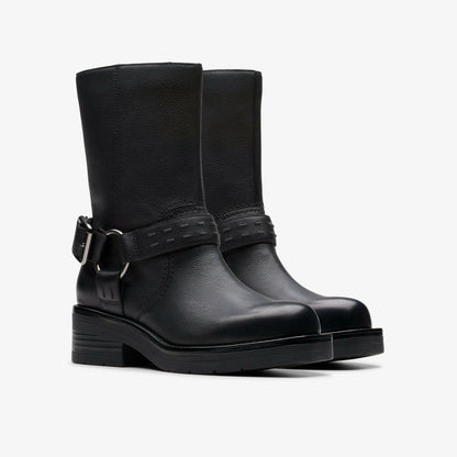 Clarks Rebelle Up Black Leather