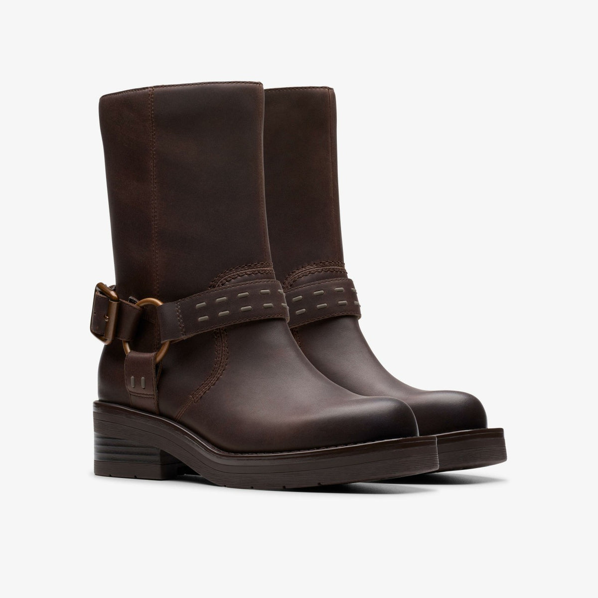 Clarks Rebelle Up Walnut Leather