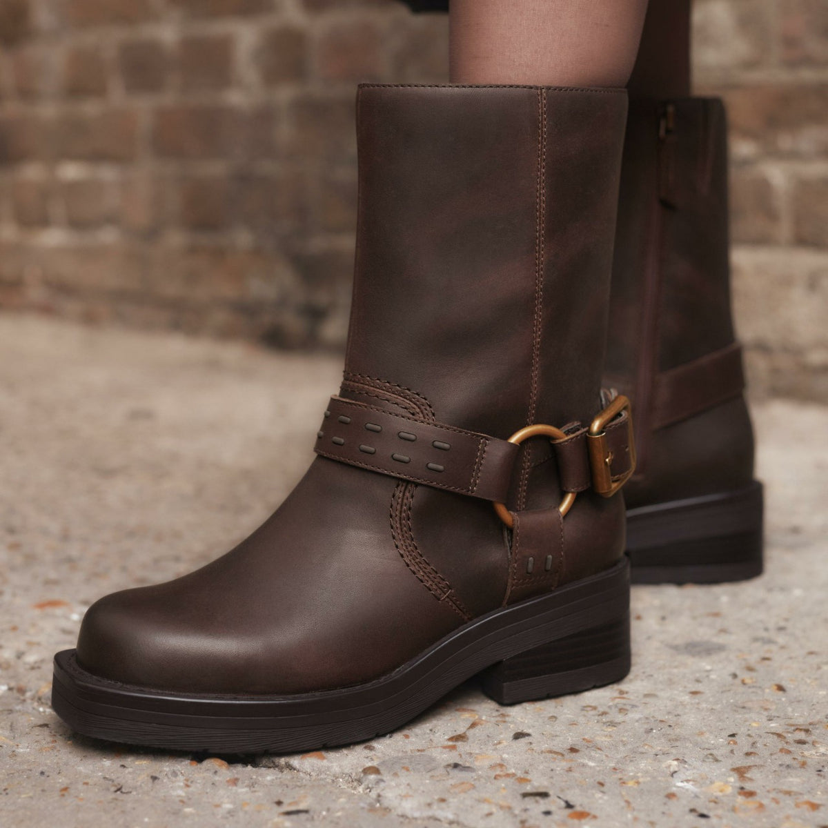 Clarks Rebelle Up Walnut Leather