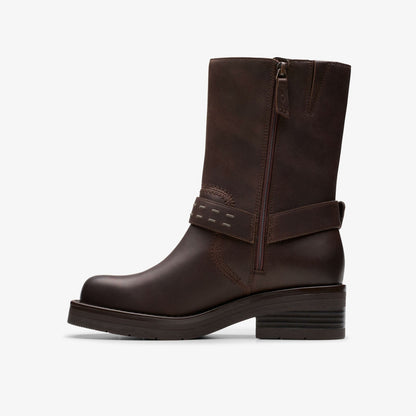 Clarks Rebelle Up Walnut Leather