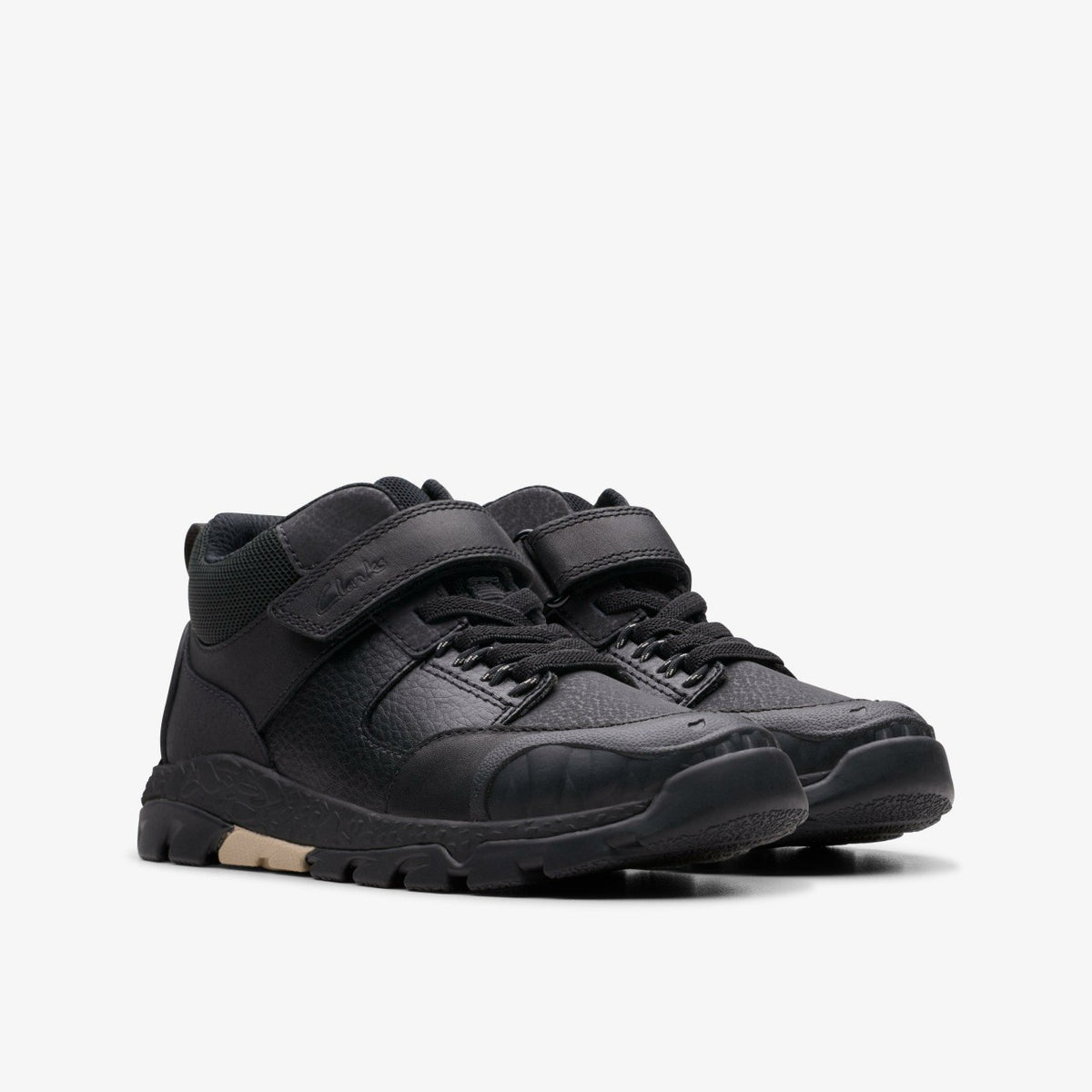 Clarks Steggy 2 Glow Kid Black Leather