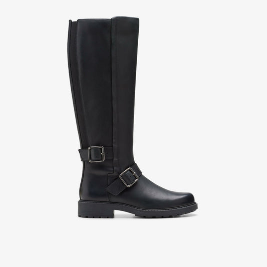 Clarks Orinoco2 Tall Black Leather