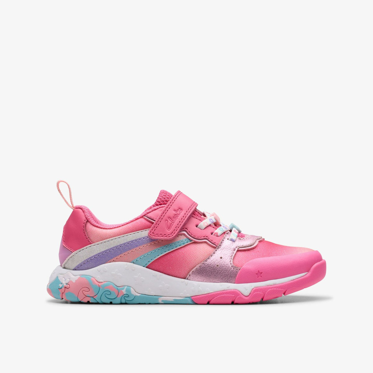 Clarks Tidal Star Kid Bright Pink Combination