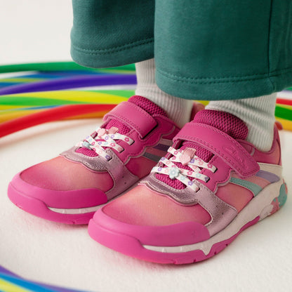 Clarks Tidal Star Kid Bright Pink Combination