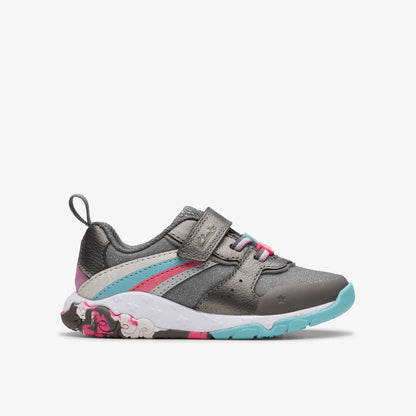 Clarks Tidal Star Toddler Gun Metal