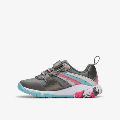 Clarks Tidal Star Toddler Gun Metal