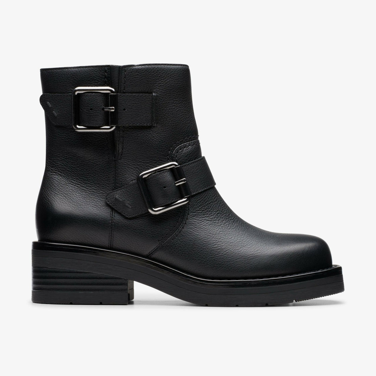 Clarks Rebelle Buckle Black Leather