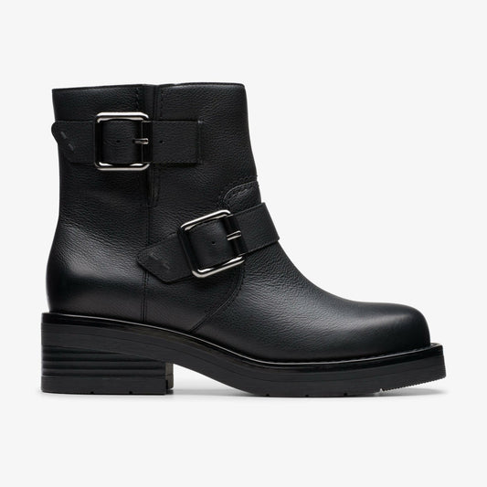 Clarks Rebelle Buckle Black Leather