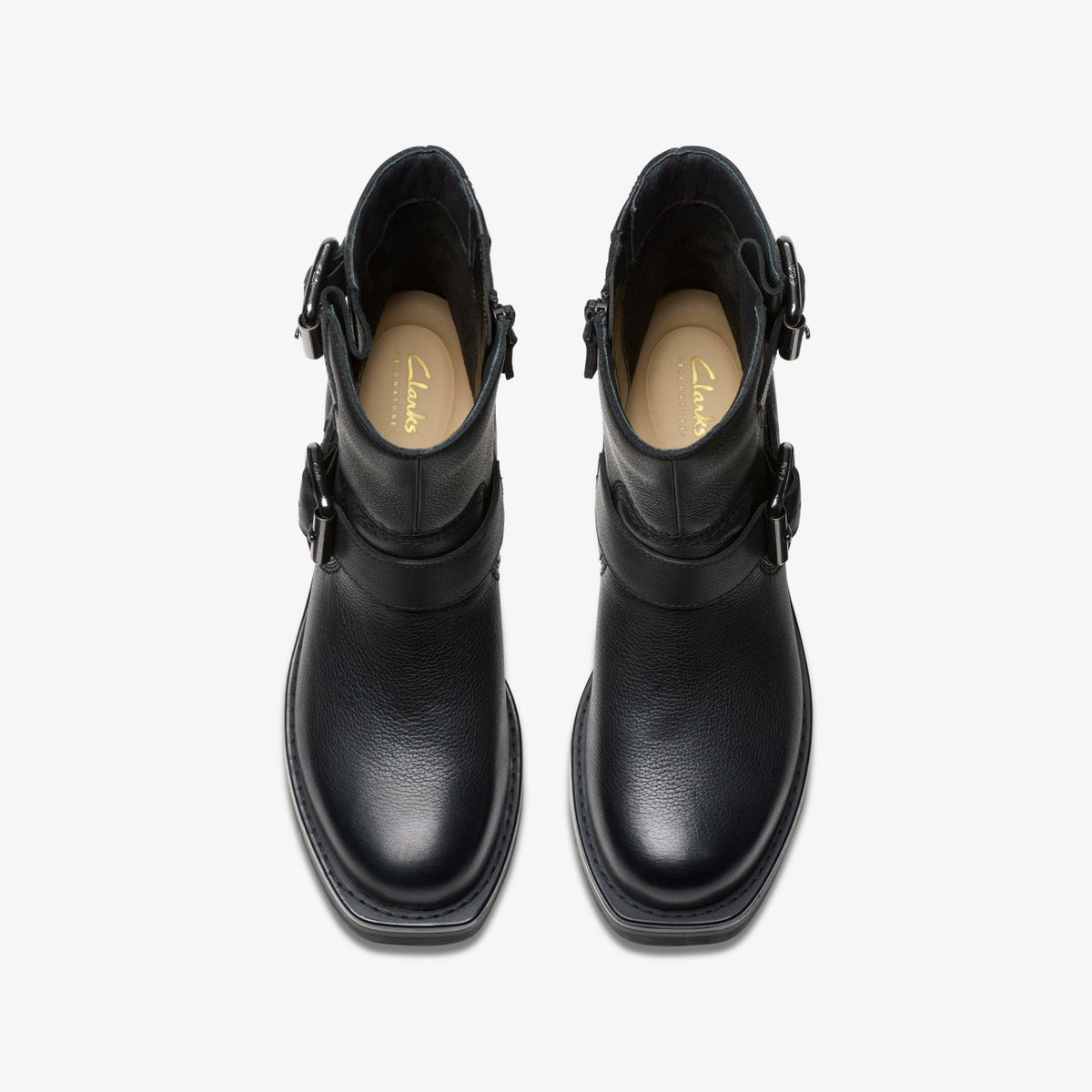 Clarks Rebelle Buckle Black Leather