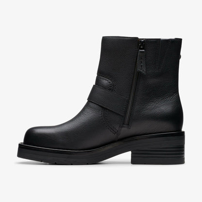 Clarks Rebelle Buckle Black Leather