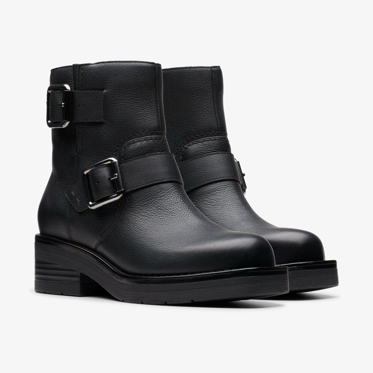 Clarks Rebelle Buckle Black Leather