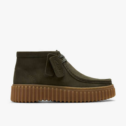 Clarks Torhill Moss Dark Green Nubuck