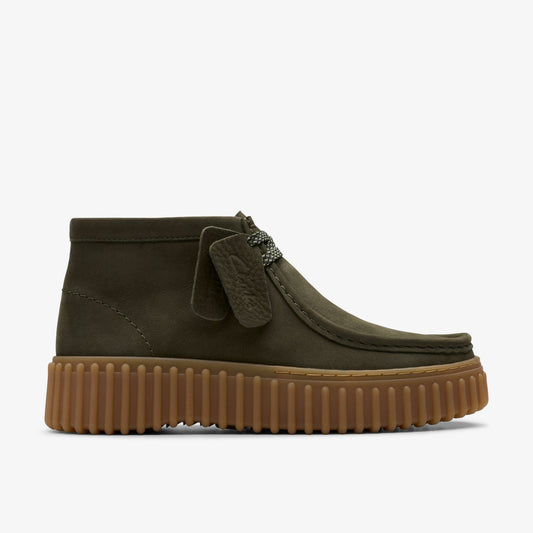 Clarks Torhill Moss Dark Green Nubuck