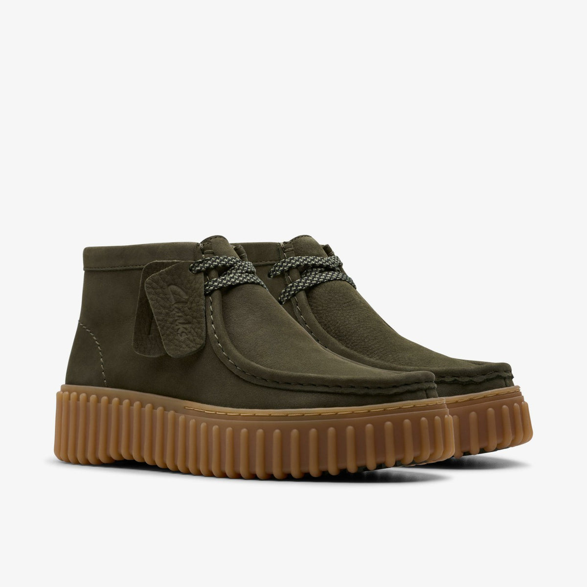 Clarks Torhill Moss Dark Green Nubuck